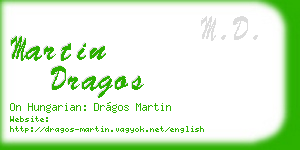 martin dragos business card