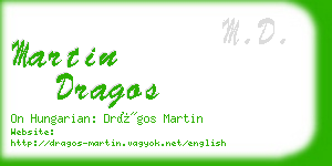 martin dragos business card